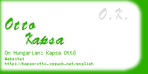 otto kapsa business card