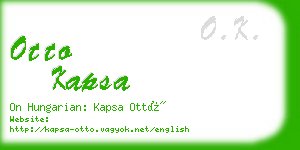 otto kapsa business card